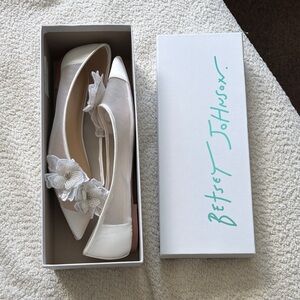 Betsy Johnson Flower Appliqué Flats